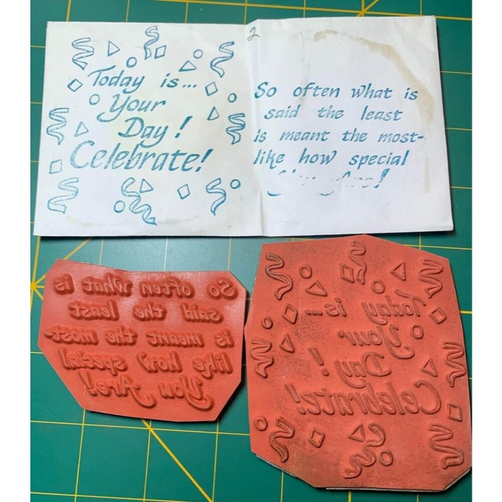 Today Is Your Day Rubber Stamp Set By Lindy’s Stamp Gang Unmounted Craft Tool
